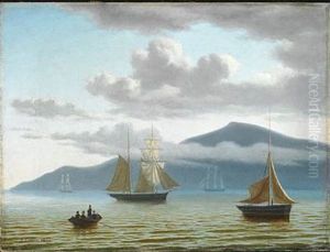 Coastal Scene Akkrefjeld, Iceland by Frederik Theodor Kloss