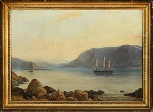 View From Reykjavik Bay by Frederik Theodor Kloss