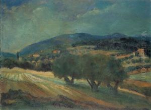 Landschaft In Der Provence by Erich Klossowski