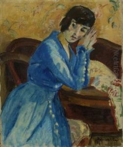 Bildnis Der Frau Des Kunstlers, Baladine Klossowska by Erich Klossowski