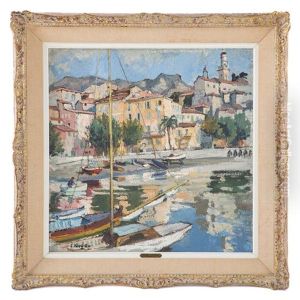 Le Port De Menton by Carl Gustav Hermann Kluge
