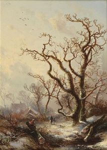 Oaks In A Winter Woodland Oaks In A Winter Woodland