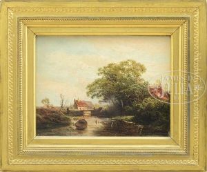 Landscape With Water, Figure And Houses