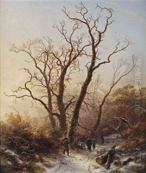 Gathering Wood On A Cold Wintersday - view 1