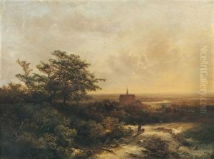 Hollandische Panoramalandschaft Mit Einer Stadt Hollandische Panoramalandschaft Mit Einer Stadt