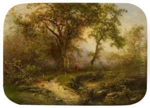 Im Herbstwald by Pieter Lodewijk Francisco Kluyver