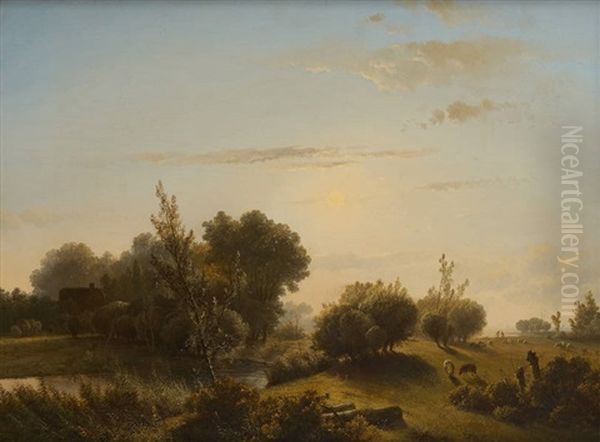 Troupeau De Moutons Dans Un Paysage - view 1