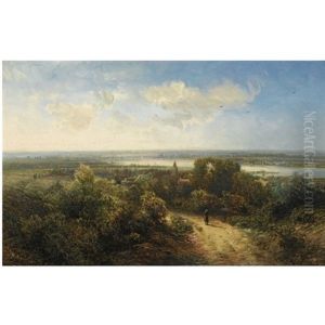 A Figure In A Panoramic Landscape