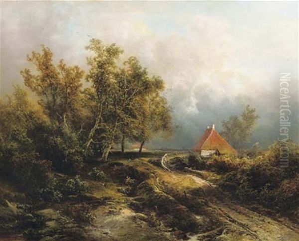 Farmhouses In A Wooded Landscape - view 1
