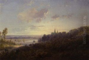 A Panoramic View Of Cleves by Pieter Lodewijk Francisco Kluyver