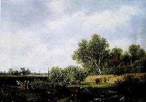 A Summer Landscape With A Cornfield