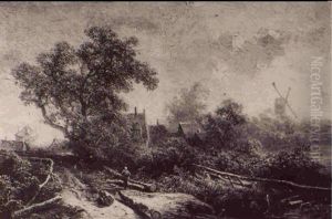 A View Of A Village A Mule Beyond