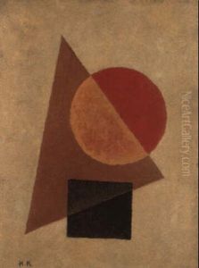 Composition With A Transparent Brown Triangle by Ivan Vasilievich Klyun