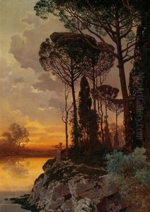 Sunset by Ferdinand Knab