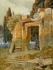 Ruine In Der Campagna by Ferdinand Knab