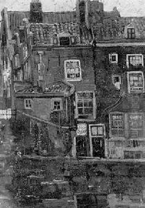 Houses Along A Canal, Amsterdam by Gerrit Willem Knap