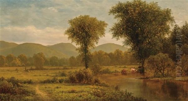 Landscape With Cows Grazing - view 1