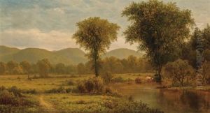 Landscape With Cows Grazing by Charles Wilson Knapp