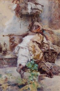Le Fumeur D'opium by Leonardo Bazzaro