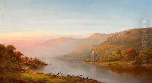 Mountain River Scene (autumn Of The Hudson) by Charles Wilson Knapp