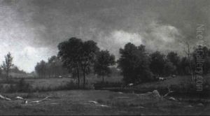 Cattle At The River's Edge by Charles Wilson Knapp