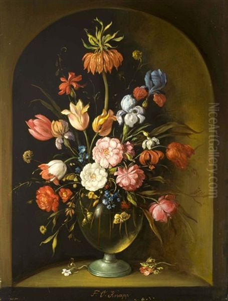Blumenstilleben In Einer Glasvase - view 1