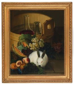 Still Life With Grapes And A White Hare