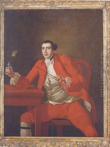 Portrait Of A Gentleman Seated At A Table