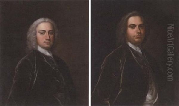 Portrait Of Mr. Neate Of Binfield, Bershire, In A Dark Grey Jacket And White Cravat - view 1