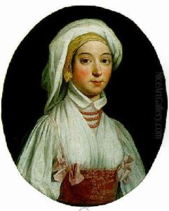 Portrait Of A Lady Wearing Turkish Dress