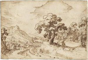Landschaft Mit Reiter by Ercole Bazzicaluva