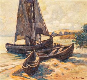 Boote Am Strand by Carl Knauf