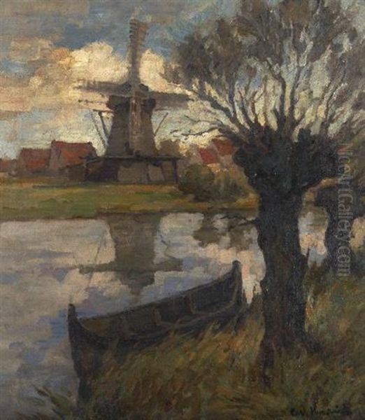 Landschaft Mit Windmuhle - view 1