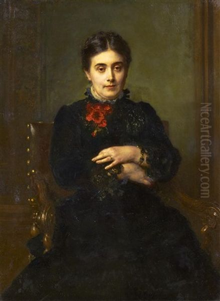 Portrat Der Gattin Des Malers, Henriette Knaus, Geb. Hoffmann - view 1