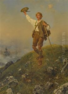Tiroler Bauernbursch by Ludwig Knaus