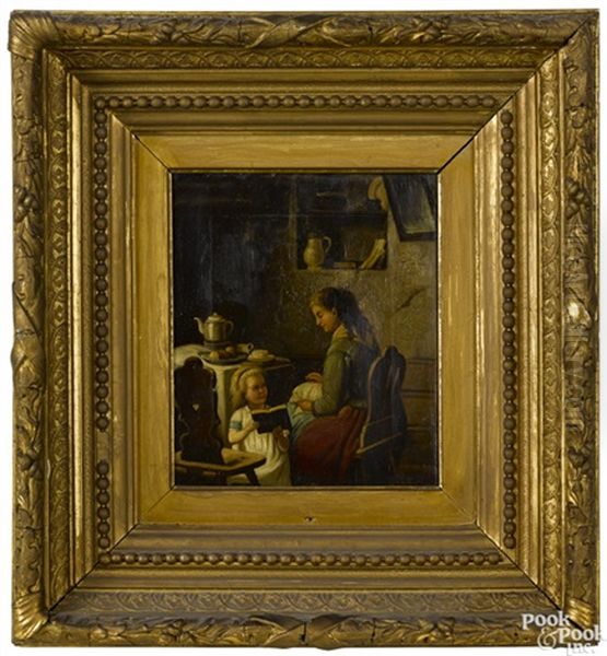 Interior Scene With A Mother And Child - view 1