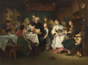 Die Taufe (the Christening) by Ludwig Knaus
