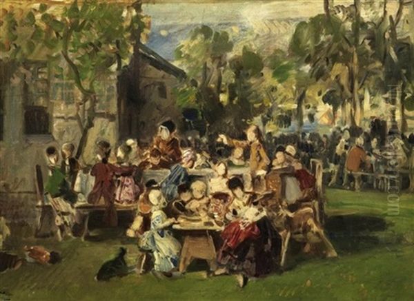 Ein Kinderfest (preliminary Oil Study) - view 1