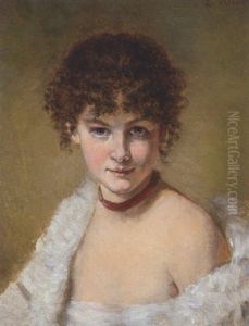 Bildnis Eines Jungen Madchens by Ludwig Knaus