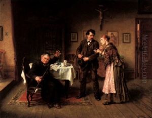Audienz Beim Herrn Pfarrer by Ludwig Knaus