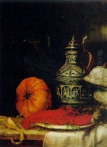 Stilleben Mit Kurbis, Hummer, Zitrone, Schenkkanne, Terrine Und Fasan
