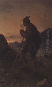 Rauchender Bergmann Mit Axt