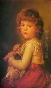Madchen Mit Puppe by Ludwig Knaus
