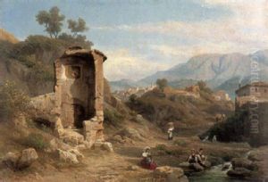 Sudliche Landschaft Mit Wascherinnen