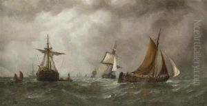 A Scene Near The Mouth Of The Thames by William Adolphus Knell
