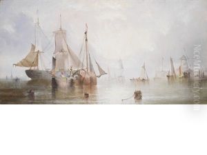 Hauling In The Nets by William Adolphus Knell