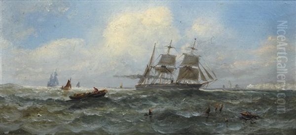 Hay Barge And Other Shipping (2 Works) - view 1