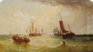 Shipping Off A Coastline by William Adolphus Knell