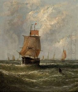 Flotte Auf Hoher See by William Adolphus Knell