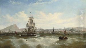 A Merchantman Preparing To Leave Her Anchorage